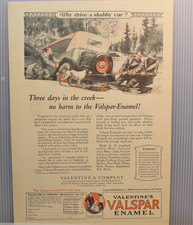VALSPAR ENAMEL DISPLAY SIGN 1925 VINTAGE MAGAZINE AD CUT SHEET THE FARM JOURNAL picture