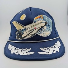 Vintage Space Shuttle 80s NASA Smithsonian Air & Space Trucker Cap Hat picture