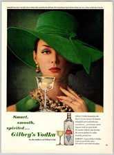 1963 ELEGANT WOMAN GILBY'S VODKA Vintage 8