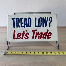 Vintage 1960s Gas Station Tire Display Stand - Tread Low Let's Trade picture