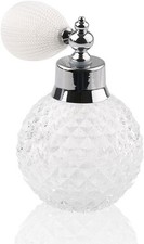 Crystal Art Vintage Style Refillable Perfume Atomizer Spray Bottle 100ml (Clear) picture