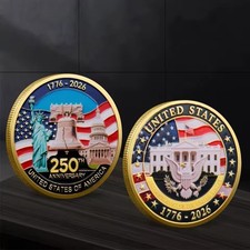 United States 250 Anniversary Challenge Coin Commemorative Collectible H 1-pc picture