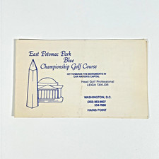 1980s East Potomac Park Blue Golf Scorecard Hains Point Washington DC, Warped picture