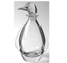 HEISEY PENGUIN SHERRY BOTTLE w STOPPER, Art Deco, Hand Blown Glass, 8 3/8