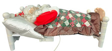 1994 Telco Motion-ettes Sleeping Santa Claus Animated Snoring Breathing Quilt picture
