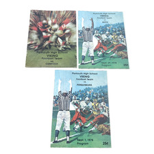VTG 1970s Plymouth High School Football Programs NC Games Lot 3 Local Ads picture