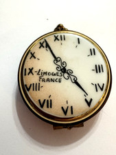 Limoges France La Gloriette Pocket Watch Trinket Box picture