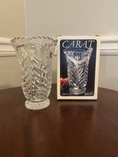 Vintage ANNA HUTTE Bleikristall  Real Lead Crystal 24% PbO Vase 6.5