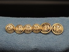 Vintage Gold Tone Anchor Buttons picture