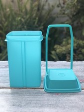 Tupperware Pick-A-Deli Pickle Keeper 8 Cups Aqua Jalapeno Olive Keeper New picture