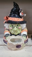 FITZ AND FLOYD Signature Collection “WITCH” COOKIE JAR –  HALLOWEEN PIECE  picture