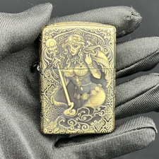 Desert Girl Zippo Lighter Brass 3D Relief Engraving Collectible Gift picture