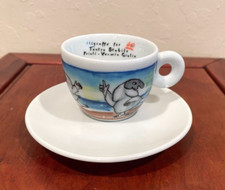 Illy Art Collection 1995 Emanuele Luzzati Pulcinella Cup Saucer 2855/5000 picture