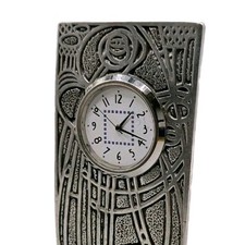 Charles Rennie Mackintosh Pewter Desktop Clock Art Nouveau Arts And Crafts picture