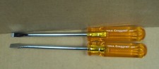 Lot/2 Vtg CRESCENT Tools USA ~ 143-6 Straight Slot Screwdriver ~ 10.5