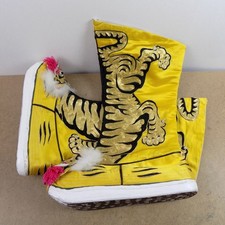 Pair of Vintage Chinese Opera Theater Tiger Shoes Boots 10.5