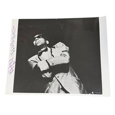 Vintage Ray Charles Press Photo Black & White 11x14 Musician Stage Portrait picture