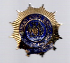 Vintage City Of New York Emergency Medical Services Lieutenant Breast Shield picture