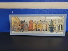 3 Framed  Bergquist Imports Swedish Gamla Stan Stockholm Sweden 19.5x7.5 picture