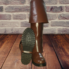 18th Century Cuff Top Revolutionary War Boot Us MUSKETEER BOOT Size 5 to 15 picture