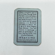 1930s W.D & H.O. Wills Cigarette Playing Card 4 of Diamonds SC6 picture