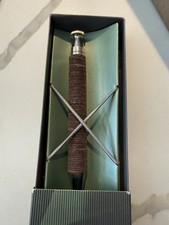 e+m Germany King Cuio Leather Ballpoint Pen Mocca Nickel Plated Gift Box NEW picture