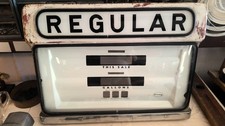 TOKHEIM INTERCEPTER PORCELAIN GAS PUMP UPPER FRONT PANEL& DOOR WITH CURVED GLASS picture