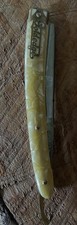 Vintage Double Dubl Duck Golden Edge Pearlduck  Goldedge Straight Razor picture
