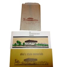 1970s Ohio Historical Society Center Columbus Brochure Map Bag Architecture Lot picture