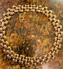 Gold Tone Choker Necklace 16” picture