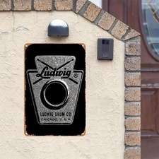 Charming Poster of Ludwig Snare Drum Tin Metal Signs Home Décor 8x12  picture