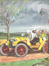 Vintage Mercer 1914 Print 10 1/2