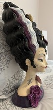 NWT Viral Bella Lux Halloween Gothic Bride of Frankenstein bust spider decor picture