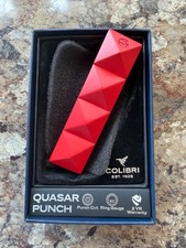 Colibri Quasar Triple Punch Cigar Cutter - RED - NEW IN BOX picture