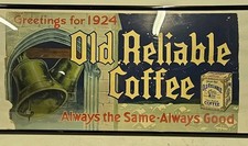 Antique 1924 Old Reliable Coffee New Year Advertising 21
