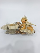 Vintage D'Lusso baby Fairy Tea light holder candle holder cottage Decor Ceramic picture