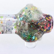 Glow Freezable Glitter Glass Pipe  Thick Glass Smoking Bowl  Glass Smoking Pipe picture