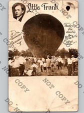 c1910 Little Frank Parachuter Parachute Drop Performer Circus Aeronaut RPPC picture