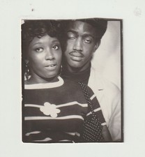 VINTAGE PHOTO BOOTH - SWEET AFRICAN-AMERICAN COUPLE picture