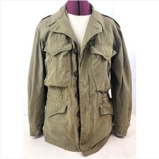 Authentic 1945 WWII US Army M-1943 Field Jacket 34S Small Olive Drab picture