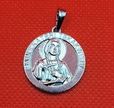 Vintage Kateri Tekakwitha Patron of Environment and Ecology Medal Silver Tone picture