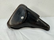 WW2 Ultra Rare Black Krieghoff Luger Leather Holster Eagle 2 , Vet Bring Back picture