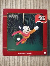 1998 CARLTON CARDS HEIRLOOM MIGHTY MOUSE ORNAMENT *GREAT SHAPE* WITH BOX picture