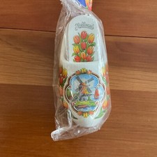 Dutch Shoe Brush Holder With Brush Windmill and Tulips picture