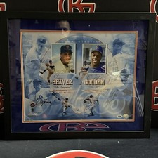 Tom Seaver & Doc Gooden Signed New York Mets Framed 16X20 Photo Autographed PSA picture