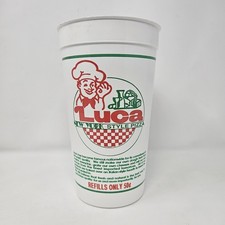 Vintage Luca Pizza di Roma New York Style Pizza Coca-Cola 32 oz Cup picture