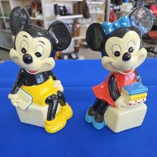  Rare Vintage Schmid Walt Disney Productions Mickey and Minnie Mouse Bookends  picture