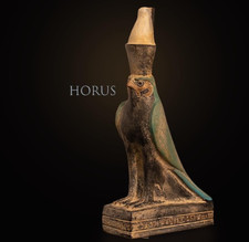 Authentic Ancient Egyptian Antique Rare God Horus Statue Figurine BC picture