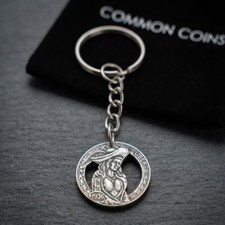 1936 Hobo Nickel Cut Coin Keychain Sexy Woman Pirate Treasure Hunter Custom Art picture