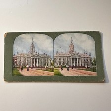 The Iowa State Building Commonwealth Avenue Antique Stereoview Card 5H6-5 picture